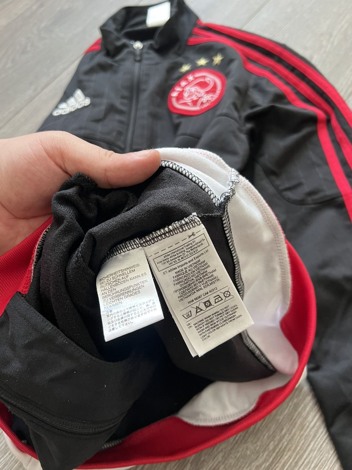 Adidas Vintage Ajax Amsterdam Adidas Track Jacket Football Size US S / EU 44-46 / 1 - 10 Thumbnail