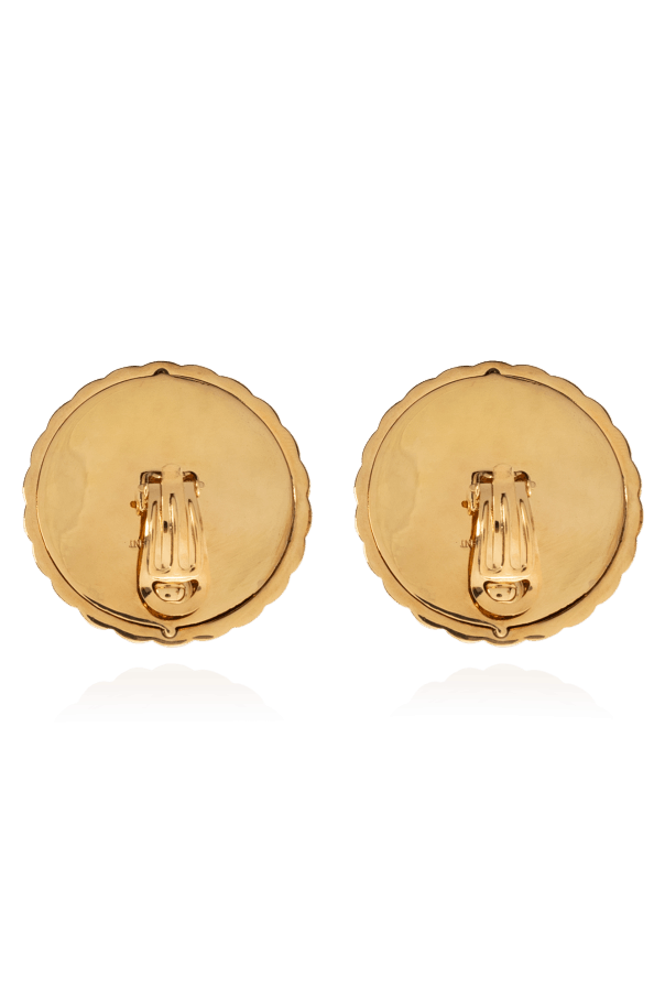 Saint Laurent Paris o1tp1o1224 Size: OS/Vintage Cobochon Clip On Earrings in Oro Size ONE SIZE - 3 Thumbnail
