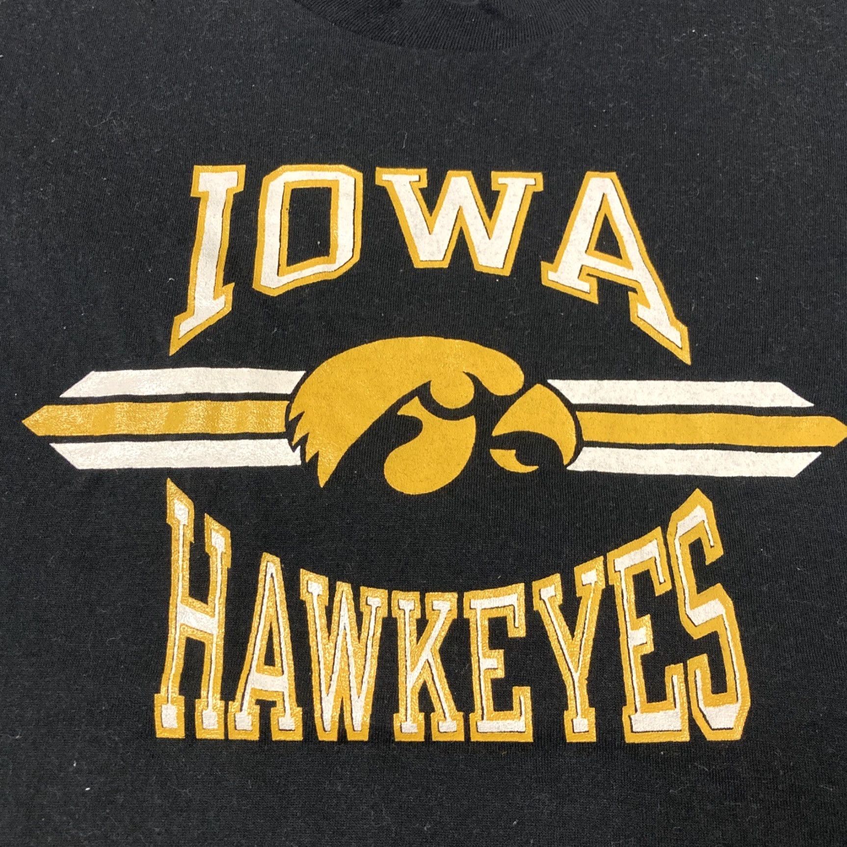 Jerzees VINTAGE Jerzees T Shirt Men’s Large Black USA Made Iowa Hawkeyes Short Sleeve Size US L / EU 52-54 / 3 - 2 Thumbnail