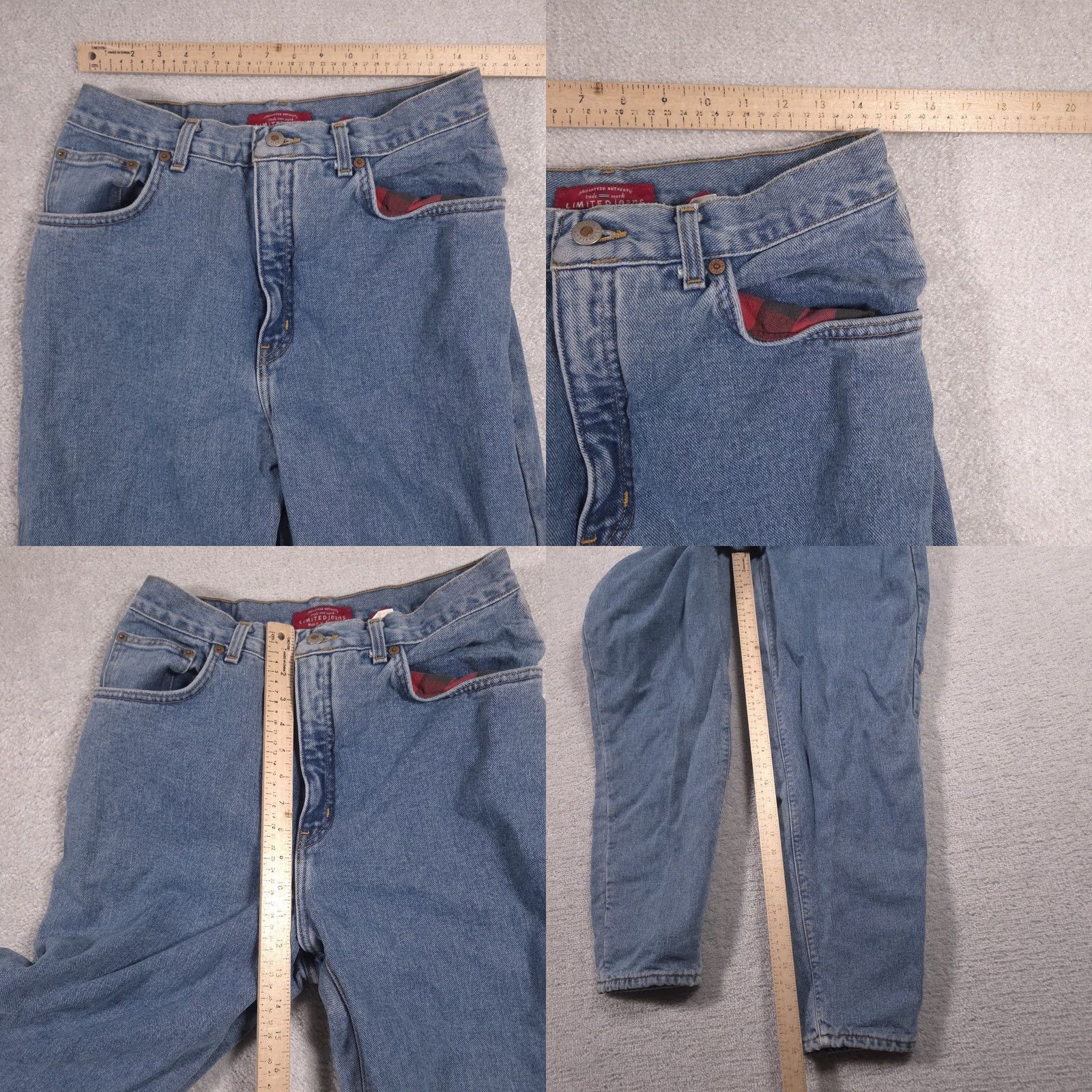 Vintage VINTAGE LIMITEDjeans Jeans Womens 12R Blue High Rise Lined Tapered Denim 90s Size 34" / US 12 / IT 48 - 8 Thumbnail