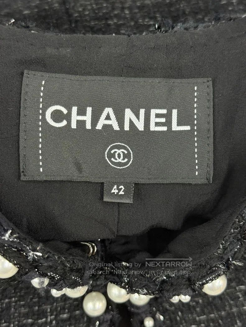 Chanel Chanel 25P Black Pearl Jacket. Size US M / EU 48-50 / 2 - 4 Thumbnail