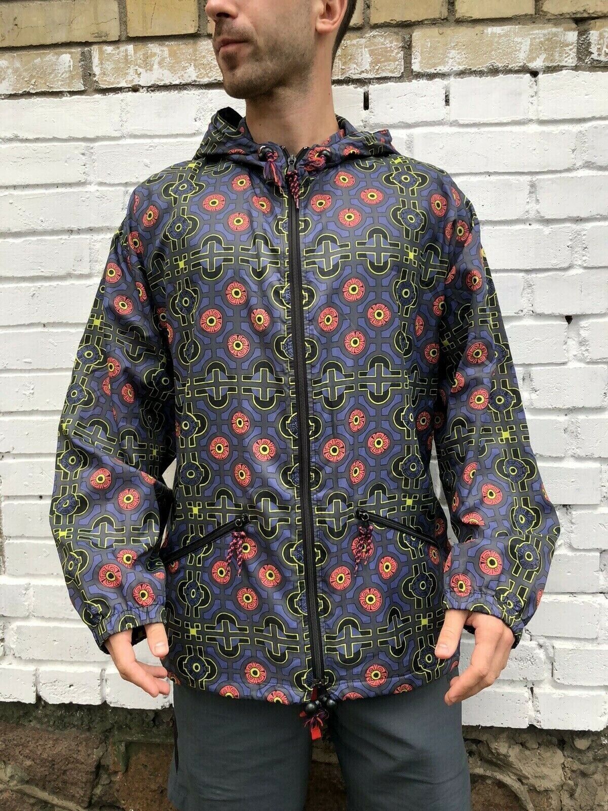 Adidas VINTAGE 1990s 90s CRAZY ADIDAS JACKET RAINCOAT AZTEC NYLON Size US M / EU 48-50 / 2 - 1 Thumbnail