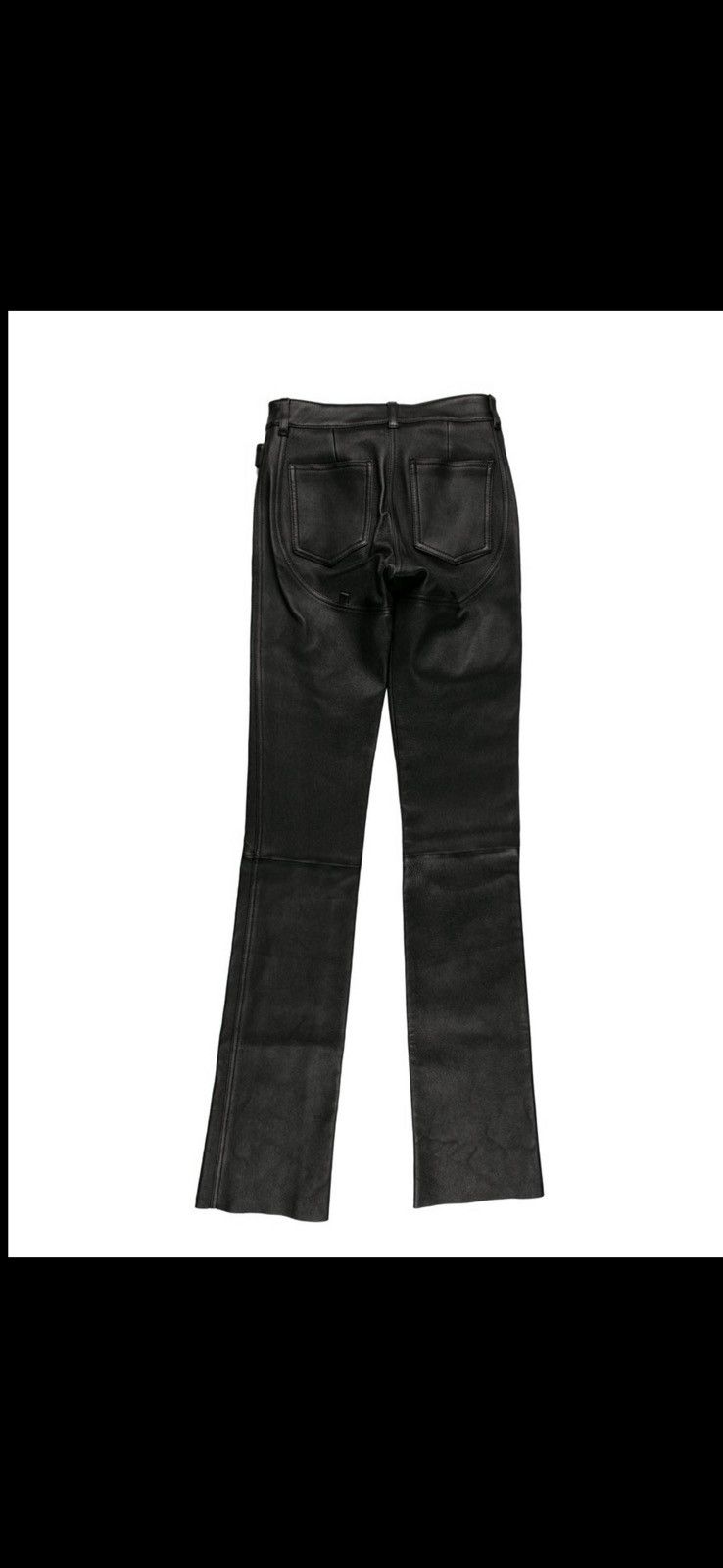 1017 ALYX 9SM Black ALYX Straight Leg Leather Pants Size 24" / US 00 / IT 34 - 2 Thumbnail