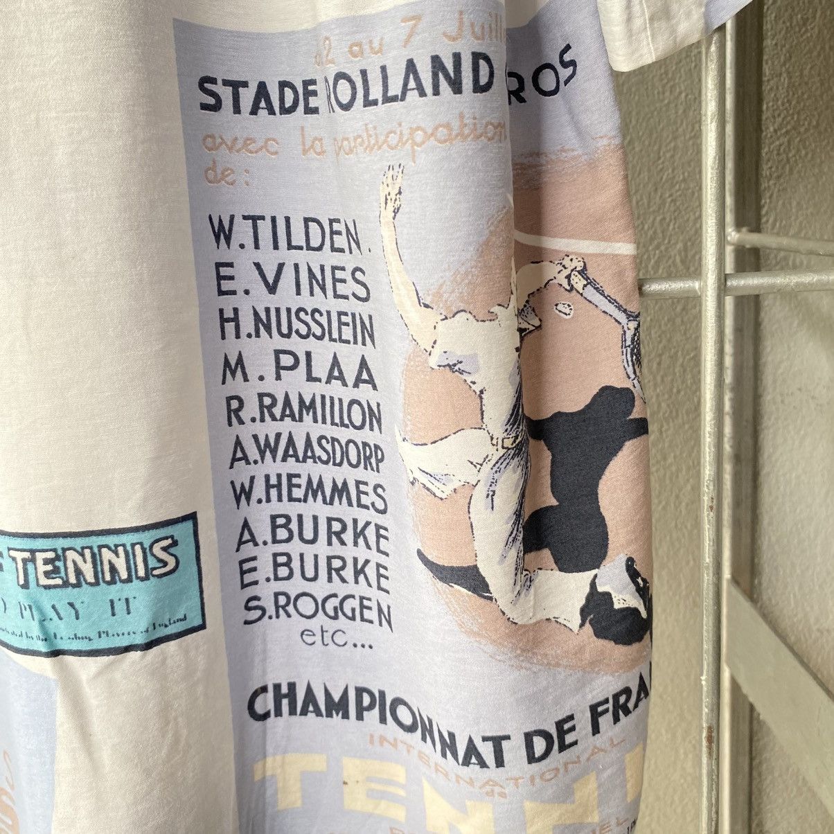 Japanese Brand Jose Allen Coquille Tennis Print Shirt Size US L / EU 52-54 / 3 - 9 Thumbnail