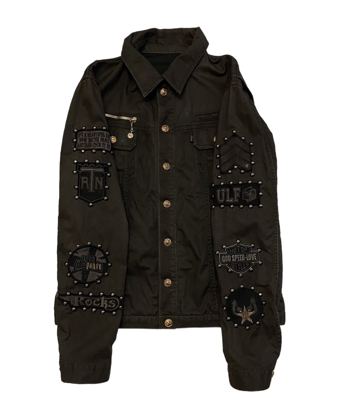 Japanese Brand × Roen 🔥🔥💰💰Remake Military Punk Trucker Jacket Size US M / EU 48-50 / 2 - 5 Thumbnail