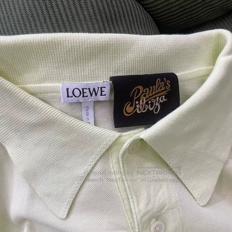 Loewe LOEWE Embroidered Logo Cotton Short Sleeve Polo Shirt for Size US S / EU 44-46 / 1 - 3 Thumbnail
