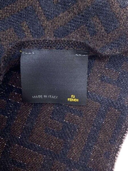 Fendi × Vintage Vintage Fendi Zucca FF Jacquard Monogram Wool Scarf Muffler Size ONE SIZE - 6 Thumbnail