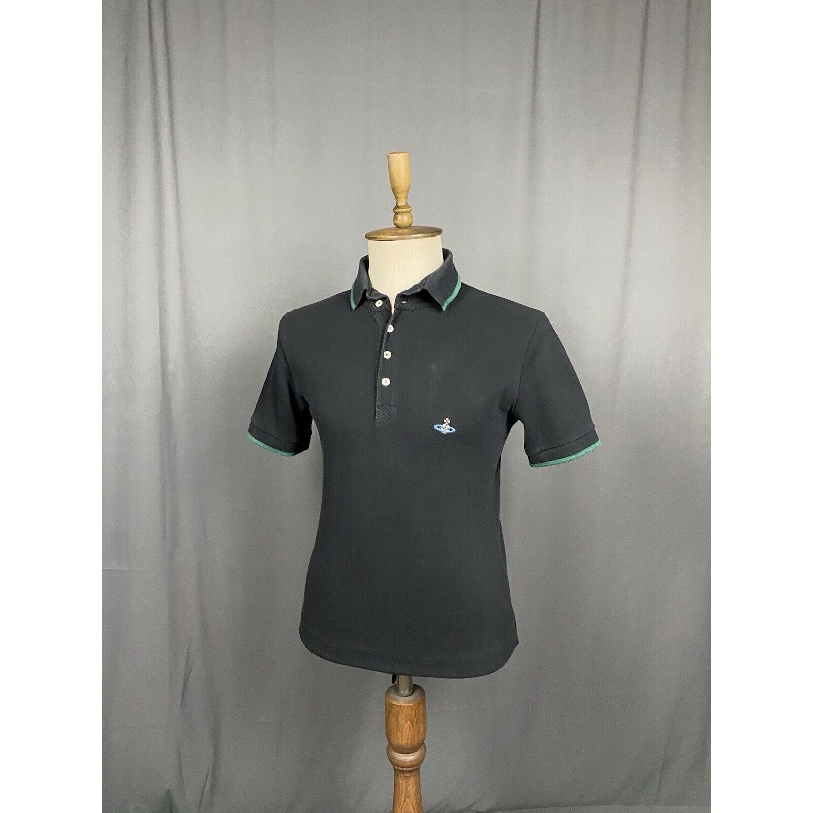 Vivienne Westwood Vivienne Westwood Small Logo Men's Black Polo T-Shirt Size L Size US L / EU 52-54 / 3 - 2 Thumbnail