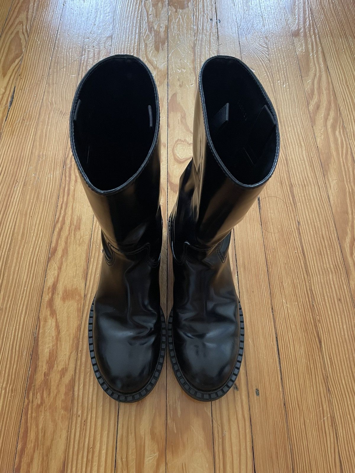 Prada Prada Brushed Finish Mid Calf Boot Archive Re Release Black Size US 9.5 / EU 42-43 - 2 Thumbnail