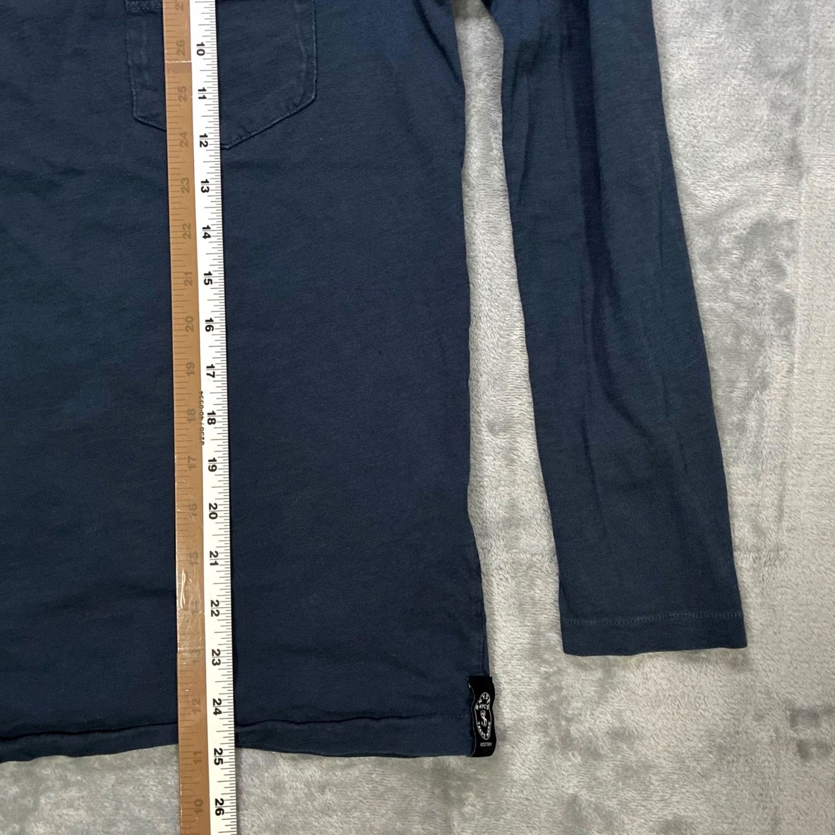 Todd Snyder Todd Snyder New York Dark Blue Long Sleeve Pocket T Shirt Men's S Size US S / EU 44-46 / 1 - 8 Thumbnail