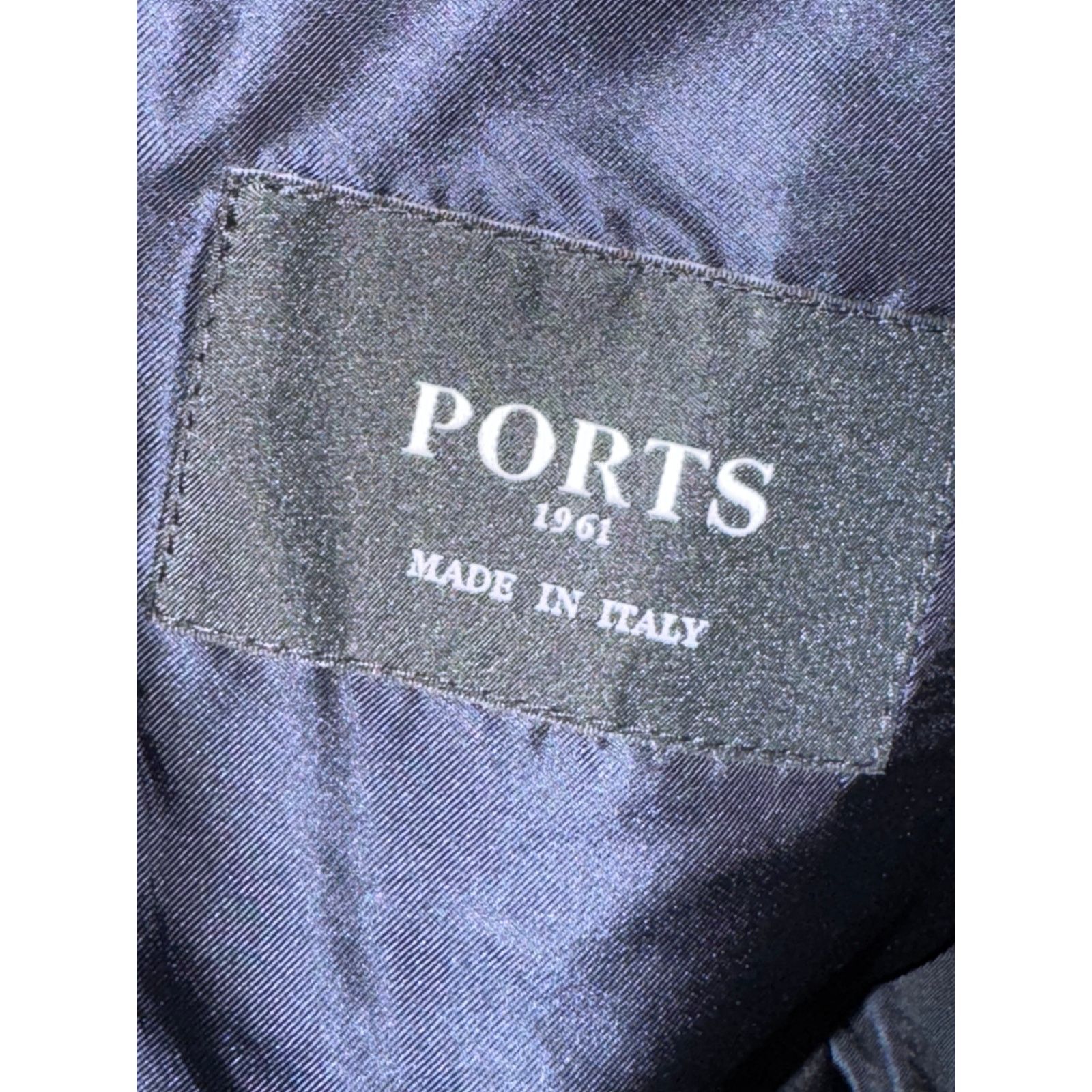 Ports 1961 Ports 1961, 1595 Navy Blue Cotton Double Breasted Blazer Size US L / EU 52-54 / 3 - 3 Thumbnail