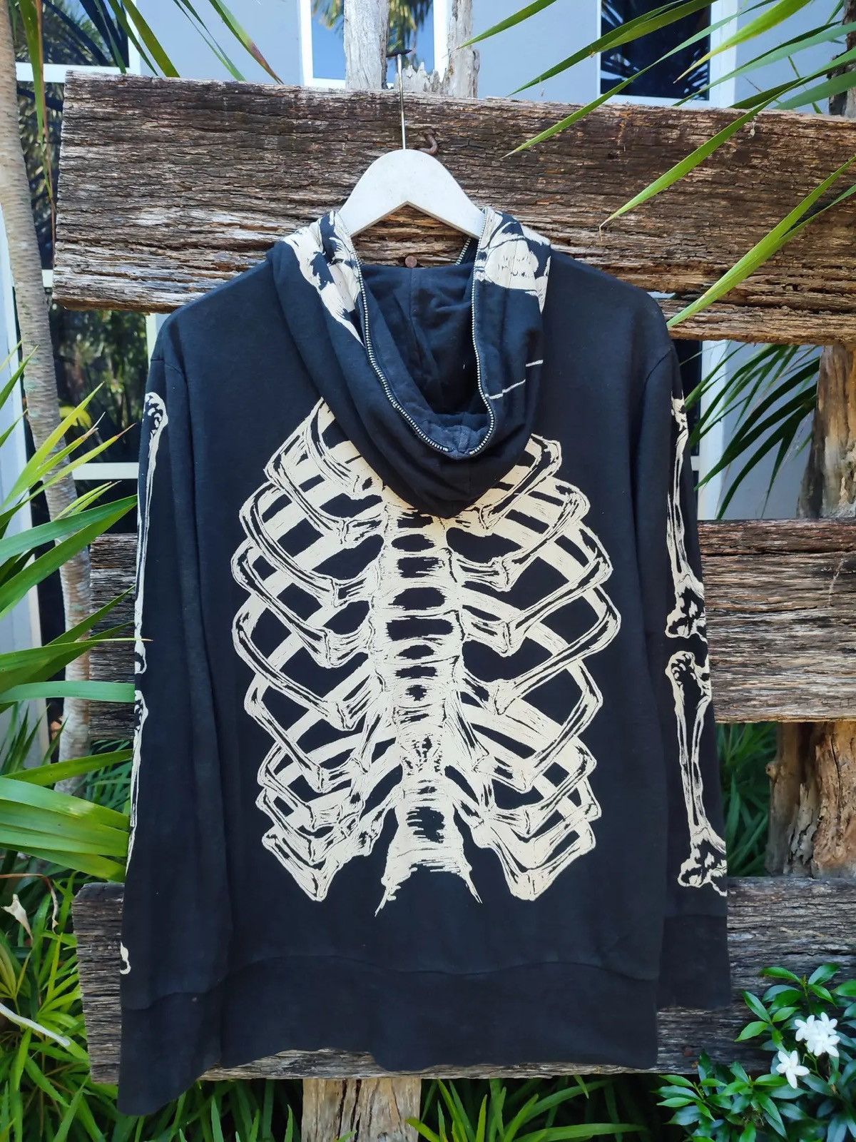 Japanese Brand Glad News “X-Ray Vision” Skeleton Full-Zip Hoodie Size US M / EU 48-50 / 2 - 10 Thumbnail