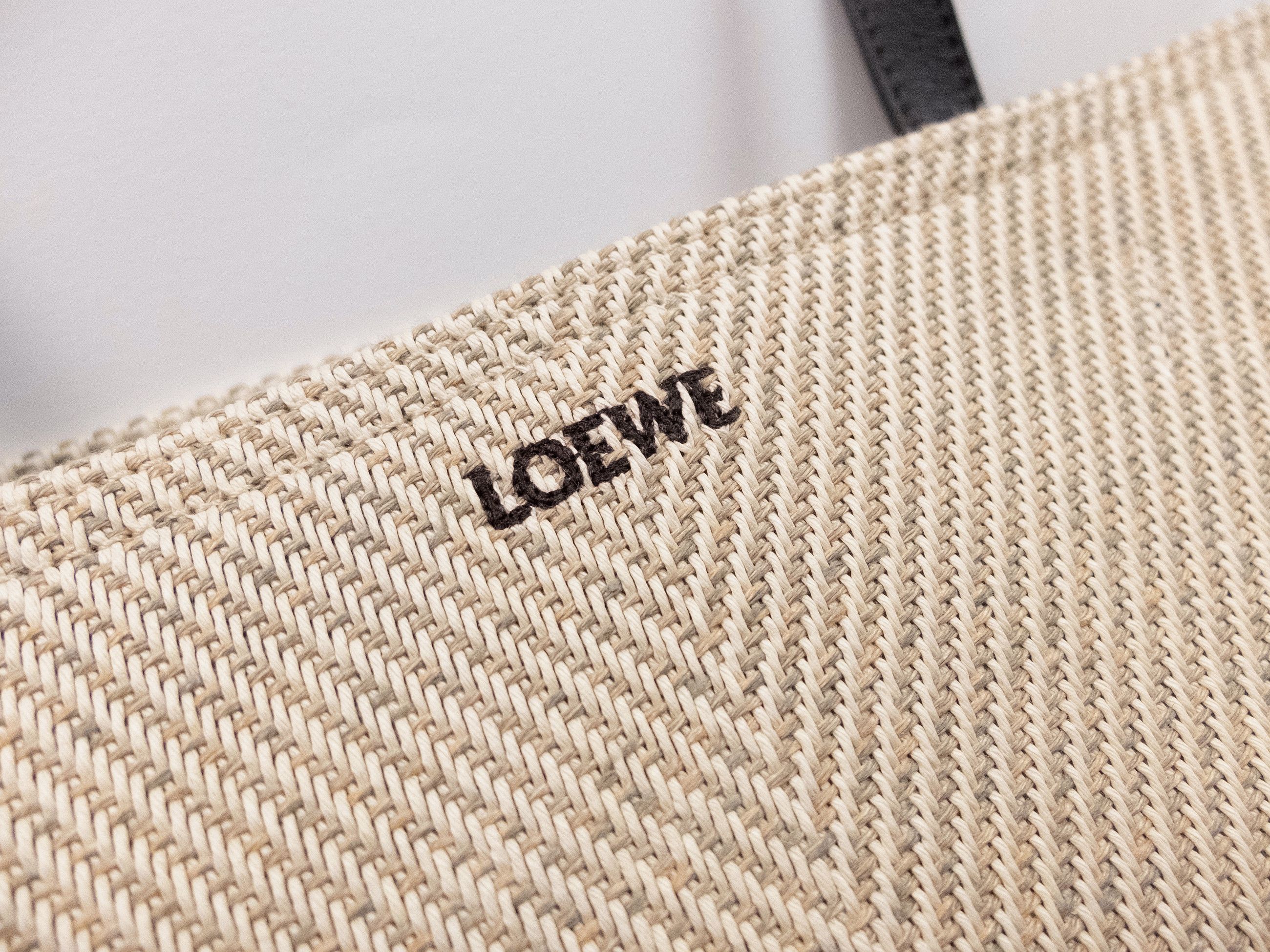 Loewe LOEWE Puzzle Fold beige cotton jacquard canvas tote bag Size ONE SIZE - 5 Thumbnail
