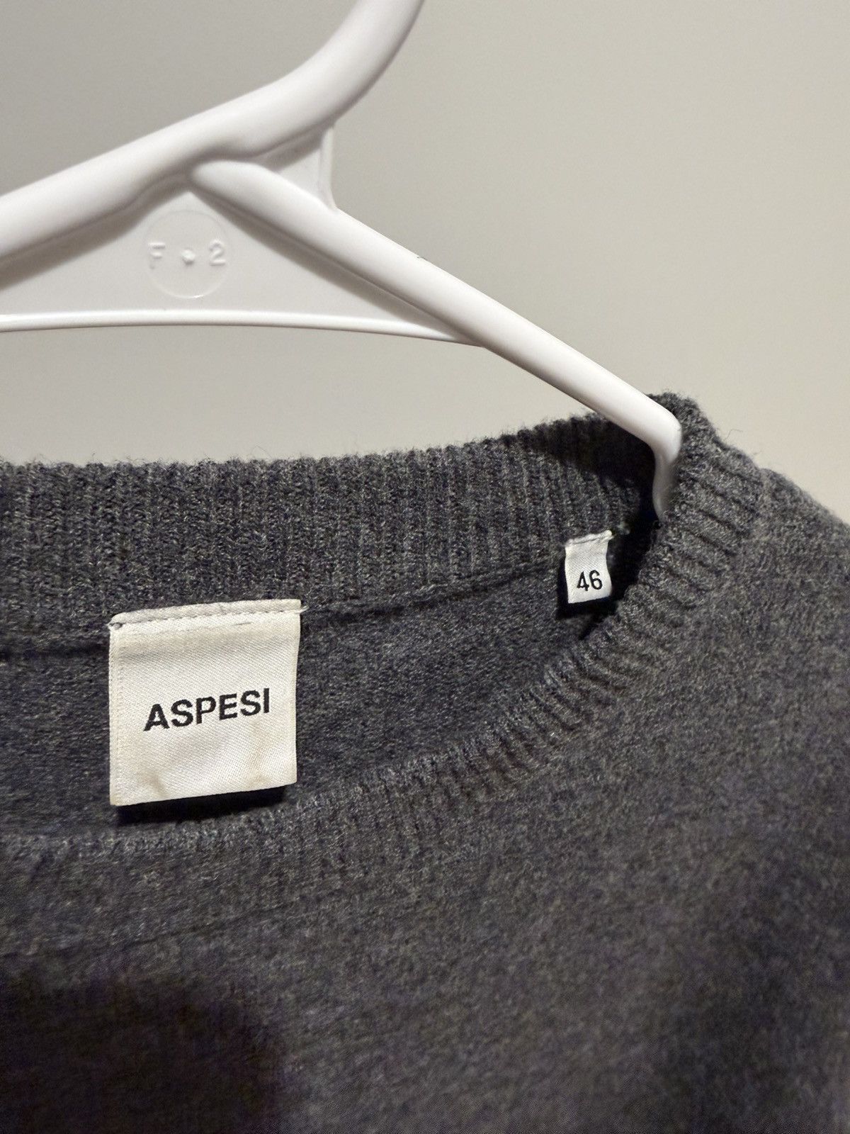 Aspesi Aspesi Grey Wool Sweater w/ Elbow Patches – 100% Wool Size US S / EU 44-46 / 1 - 3 Thumbnail