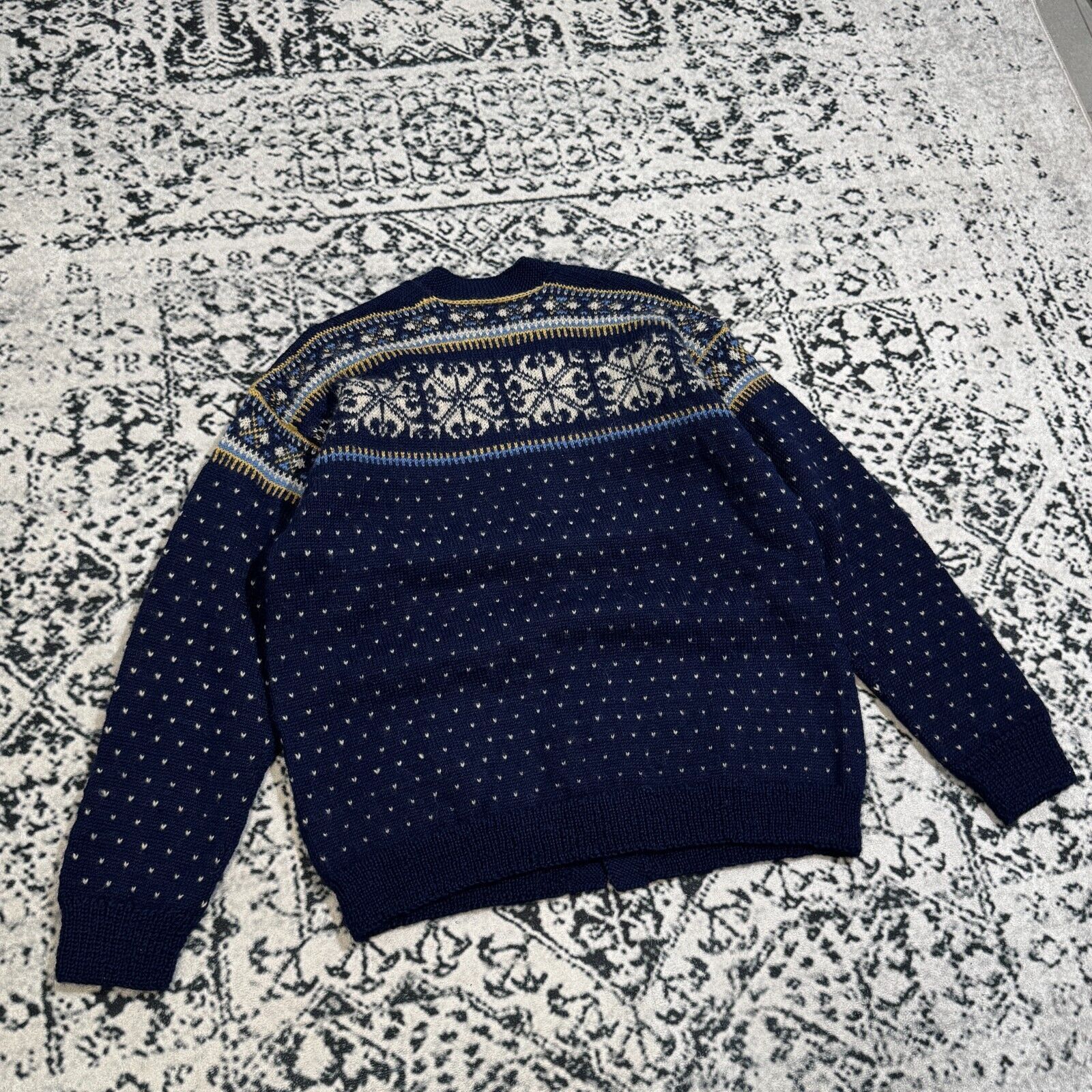 Vintage Vintage Unisex Blue Navy Wool Sweater Cardigan Size S Size US S / EU 44-46 / 1 - 13 Thumbnail