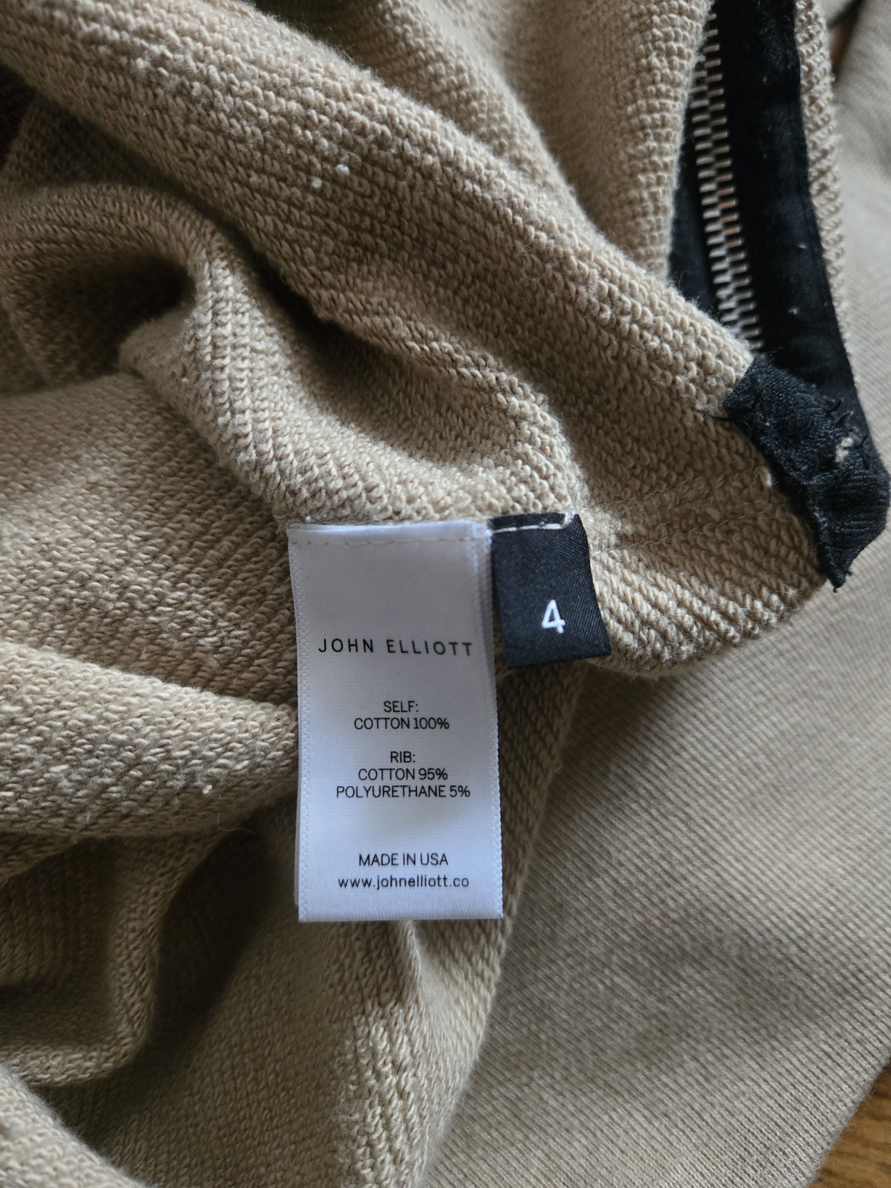 John Elliott John Elliott 4 XL Hooded Villain Khaki Hoodie Sweatshirt Size US XL / EU 56 / 4 - 4 Thumbnail