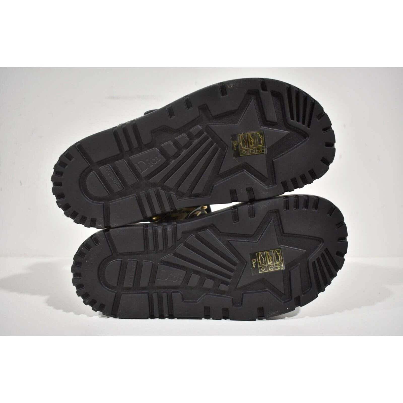 Dior Christian Dior Act Dway Black Gold Leopard Shiny Logo Strap Size US 5.5 / IT 35.5 - 12 Thumbnail