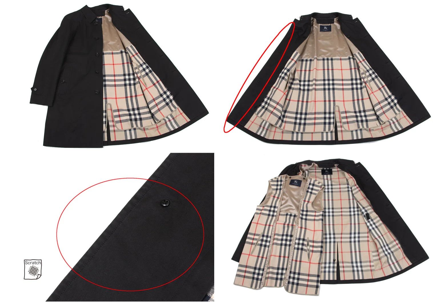 Burberry Removable Liner Check Pattern Overcoat in Black Size LL Size US L / EU 52-54 / 3 - 14 Thumbnail