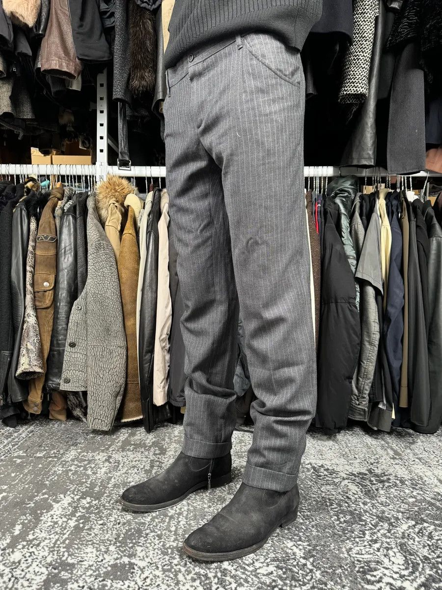 Dolce & Gabbana 2000s Dolce & Gabbana Grey Wool Stripped Pants Size US 34 / EU 50 - 2 Thumbnail