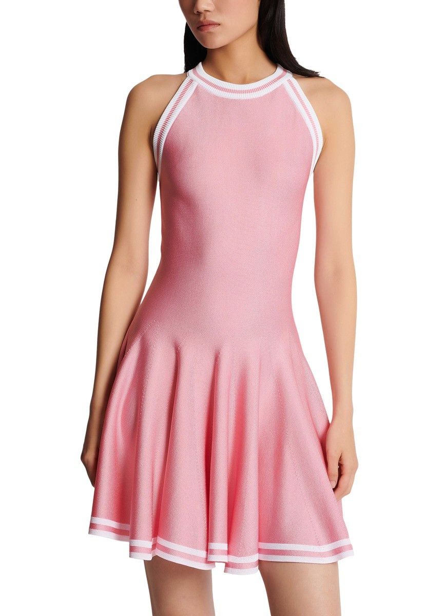 Balmain o1y0525 Mini Dress in Pink Size S / US 4 / IT 40 - 2 Thumbnail