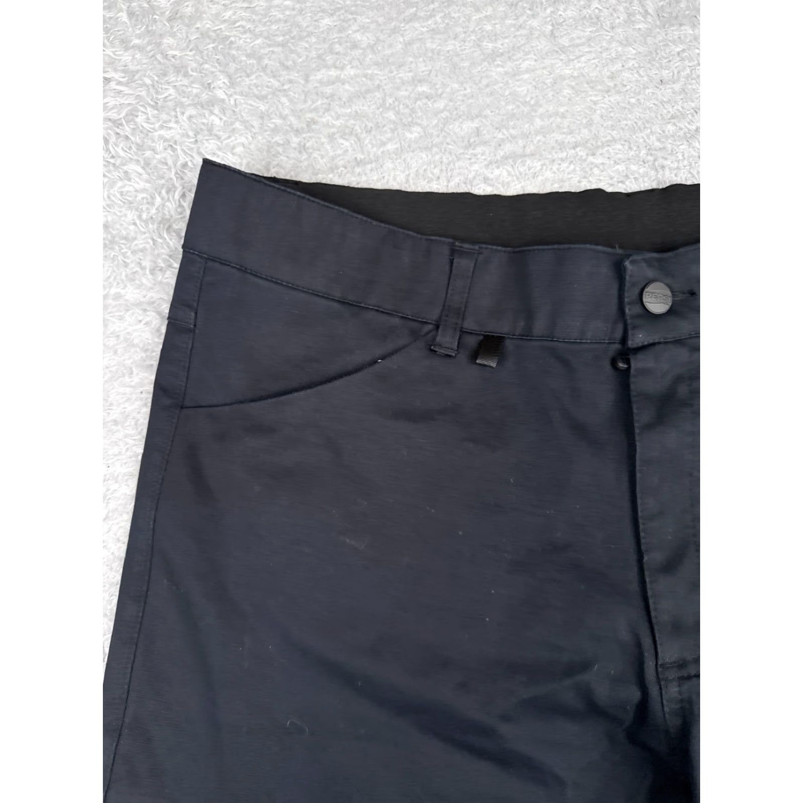 Vintage Pepsi Shorts Adult 38 Black Blue Pockets Work Uniform PM-SHORT Cotton Blend 10" Mens Size US 38 / EU 54 - 4 Thumbnail
