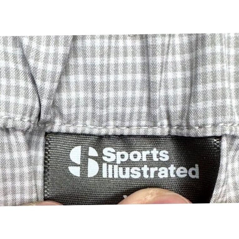 Vintage VINTAGE? No. Sports Illustrated Hybrid Shorts Mens XL Grey Plaid Snap Button Drawstring NEW Size US 36 / EU 52 - 5 Thumbnail