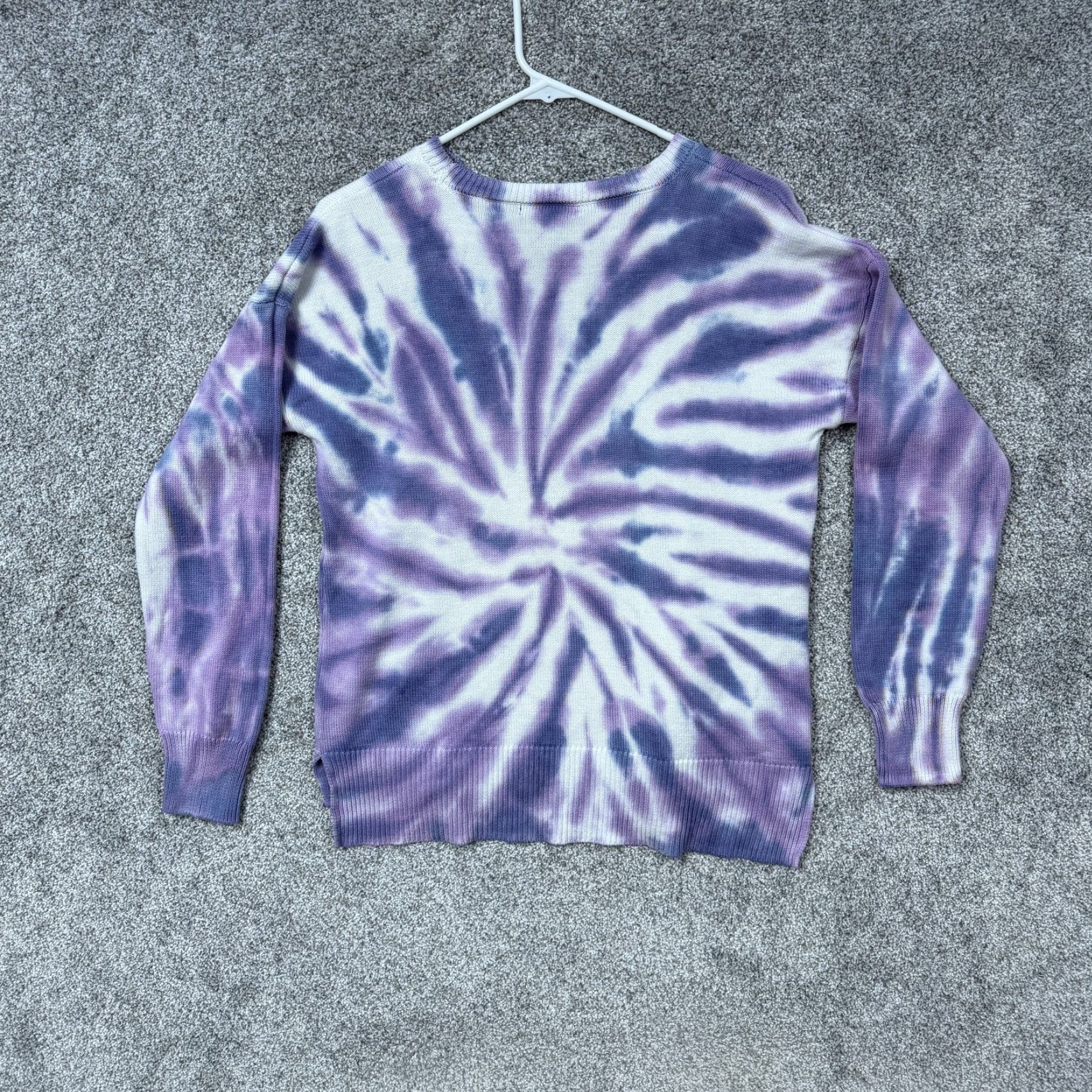 Vintage VINTAGE Design History Sweater Women M Purple Tie Dye Crewneck Knit Pullover Hippie Size M / US 6-8 / IT 42-44 - 6 Thumbnail
