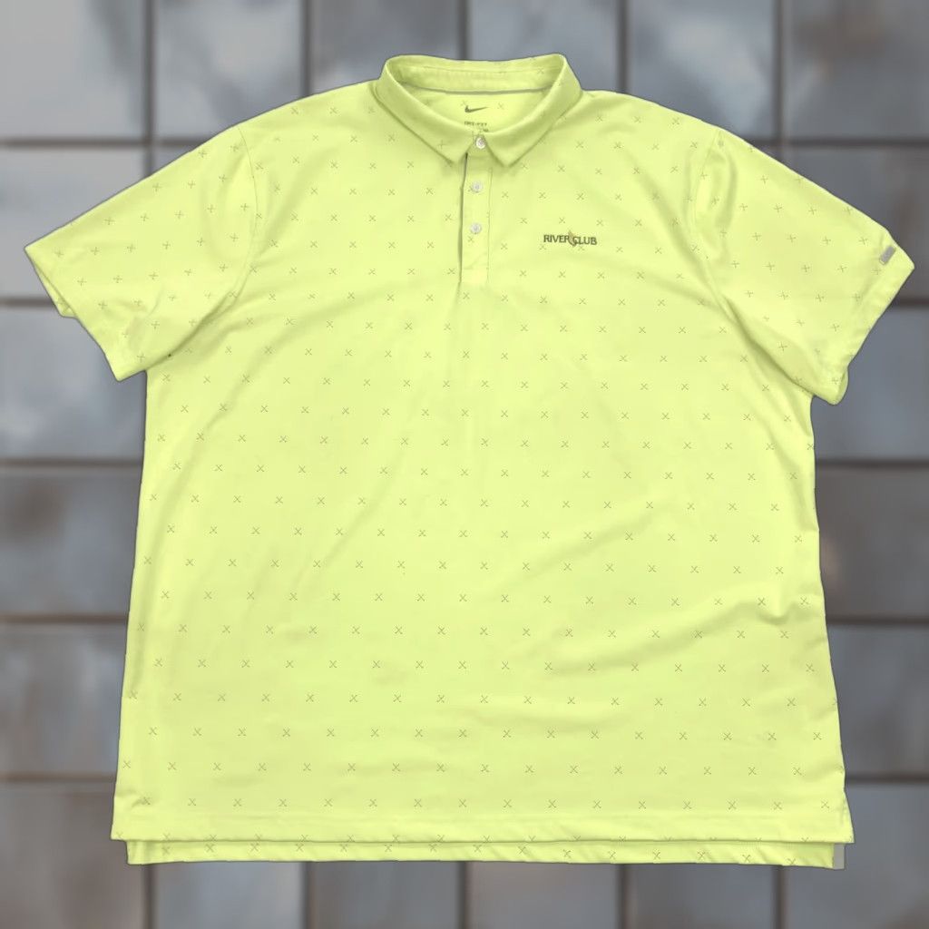 Nike Nike Dri-Fit Polo Shirt Mens 2XL Volt Green Embroidered Logo Golf Casual Activewear Shirt Size US XXL / EU 58 / 5 - 1 Thumbnail