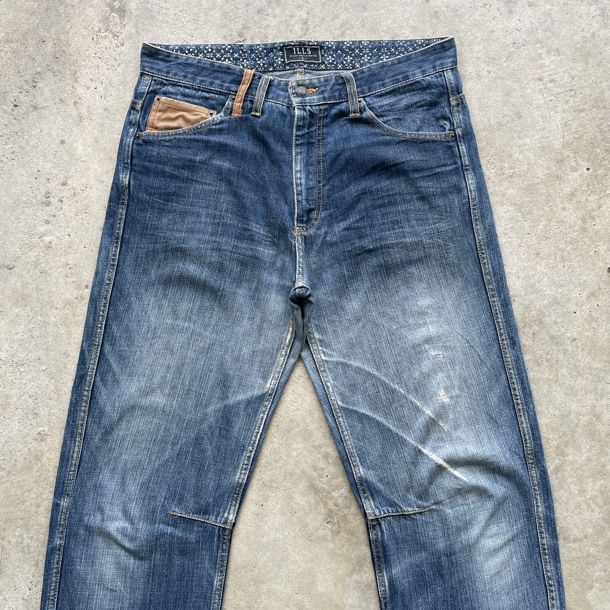 Japanese Brand Vintage ILLS Japan Faded Denim Jeans Pants W34x30.5 Size US 34 / EU 50 - 3 Thumbnail