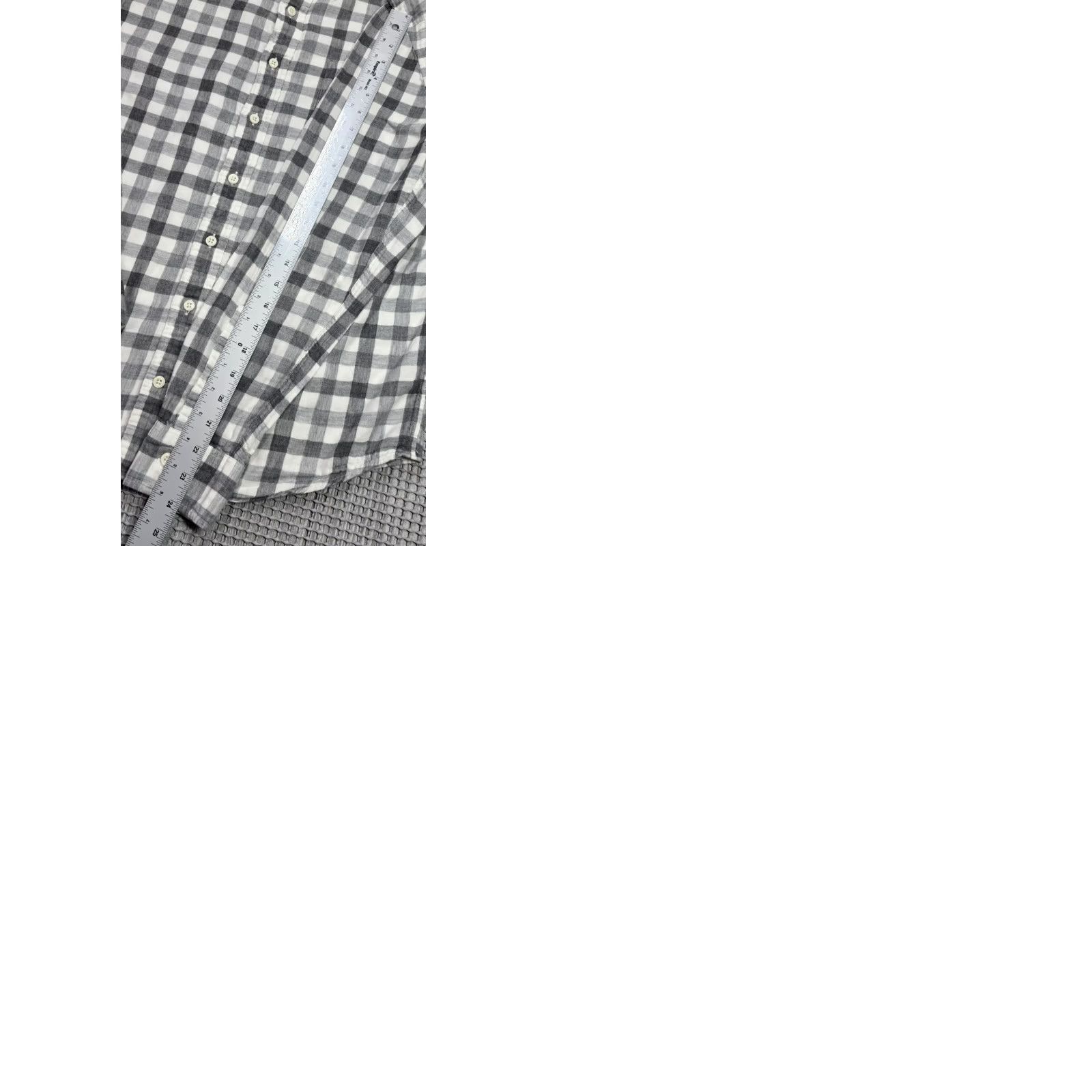 johnnie-O johnnie-O Hangin Out Shirt Button-Up Gray Check Long Sleeve M Mens Shirts Size US M / EU 48-50 / 2 - 9 Thumbnail