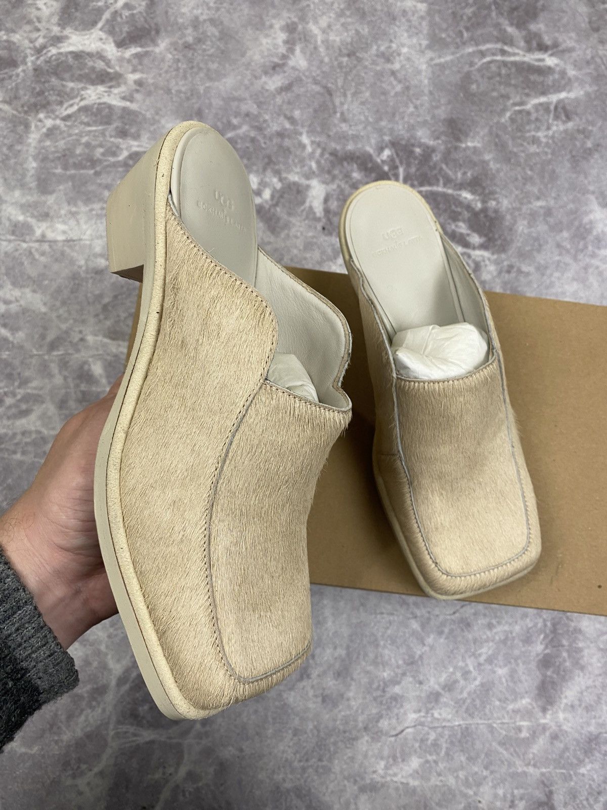 Eckhaus Latta Ugg x Eckhaus Latta Cowboy Block Fur Mules Size: 37 Size US 7 / IT 37 - 1 Thumbnail