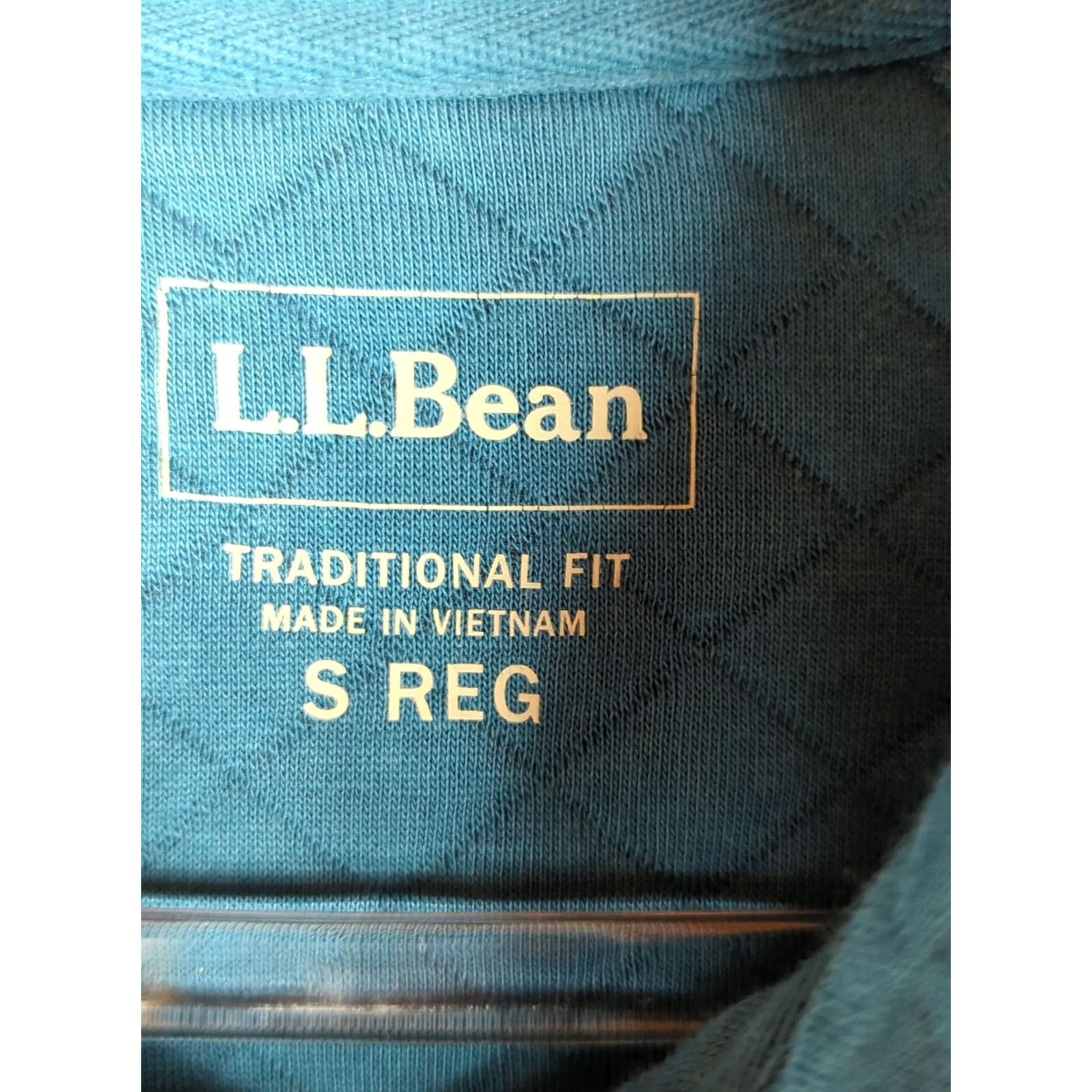 Vintage LL Bean Sweatshirt Men S Teal 1/4 Snap Mock Neck Quilted Diamond Pullover Pocketes Casual Knit Crew Neck Button Snap Dots Size US S / EU 44-46 / 1 - 6 Thumbnail