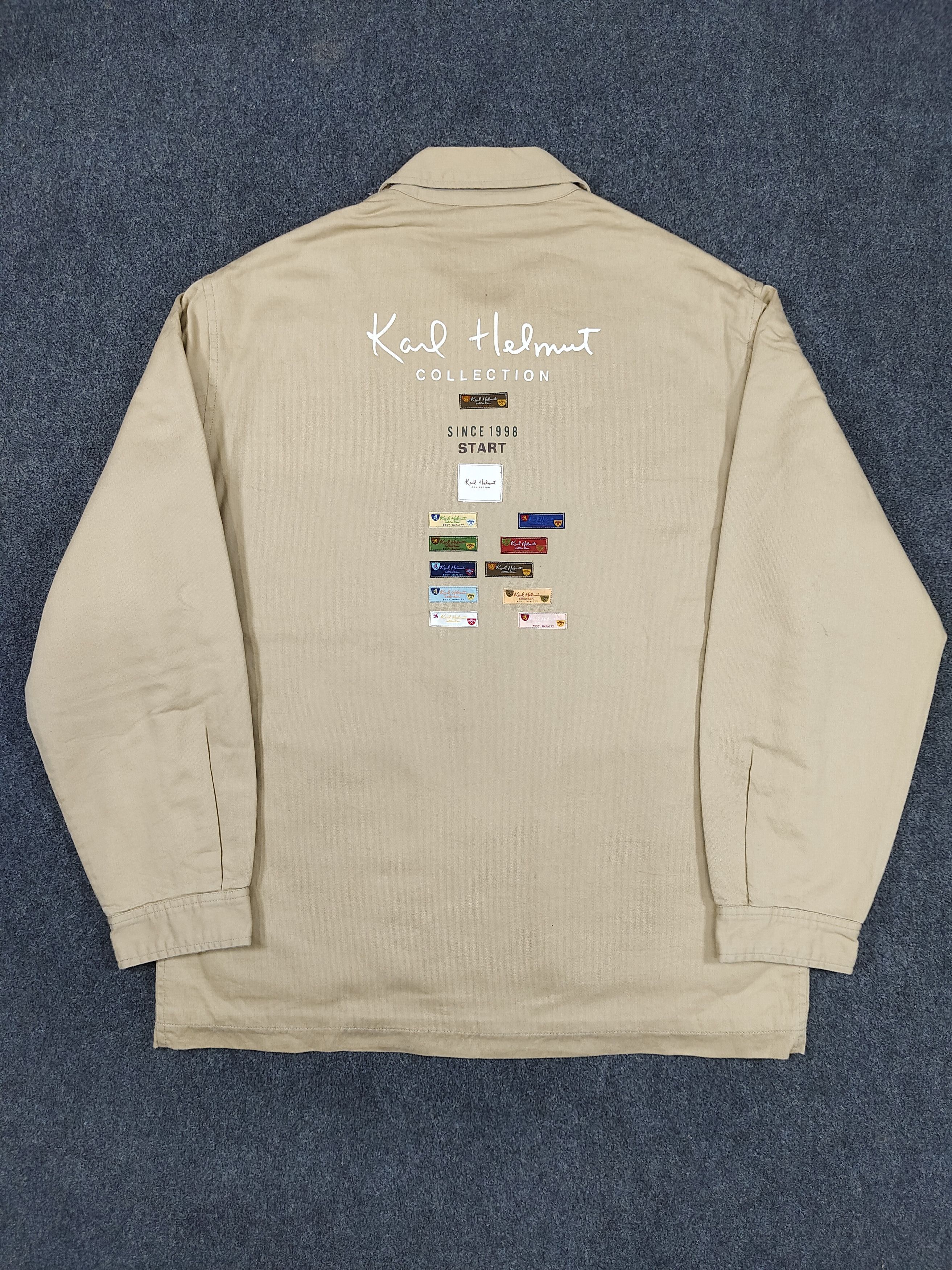 Karl Helmut 90s Karl Helmut- Collection Pacth Workwear Harrington Jacket Size US L / EU 52-54 / 3 - 5 Thumbnail