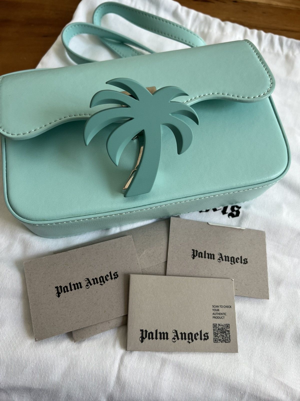Palm Angels Palm Angels "Palm Beach" shoulder bag in blue calf leather Size ONE SIZE - 5 Thumbnail