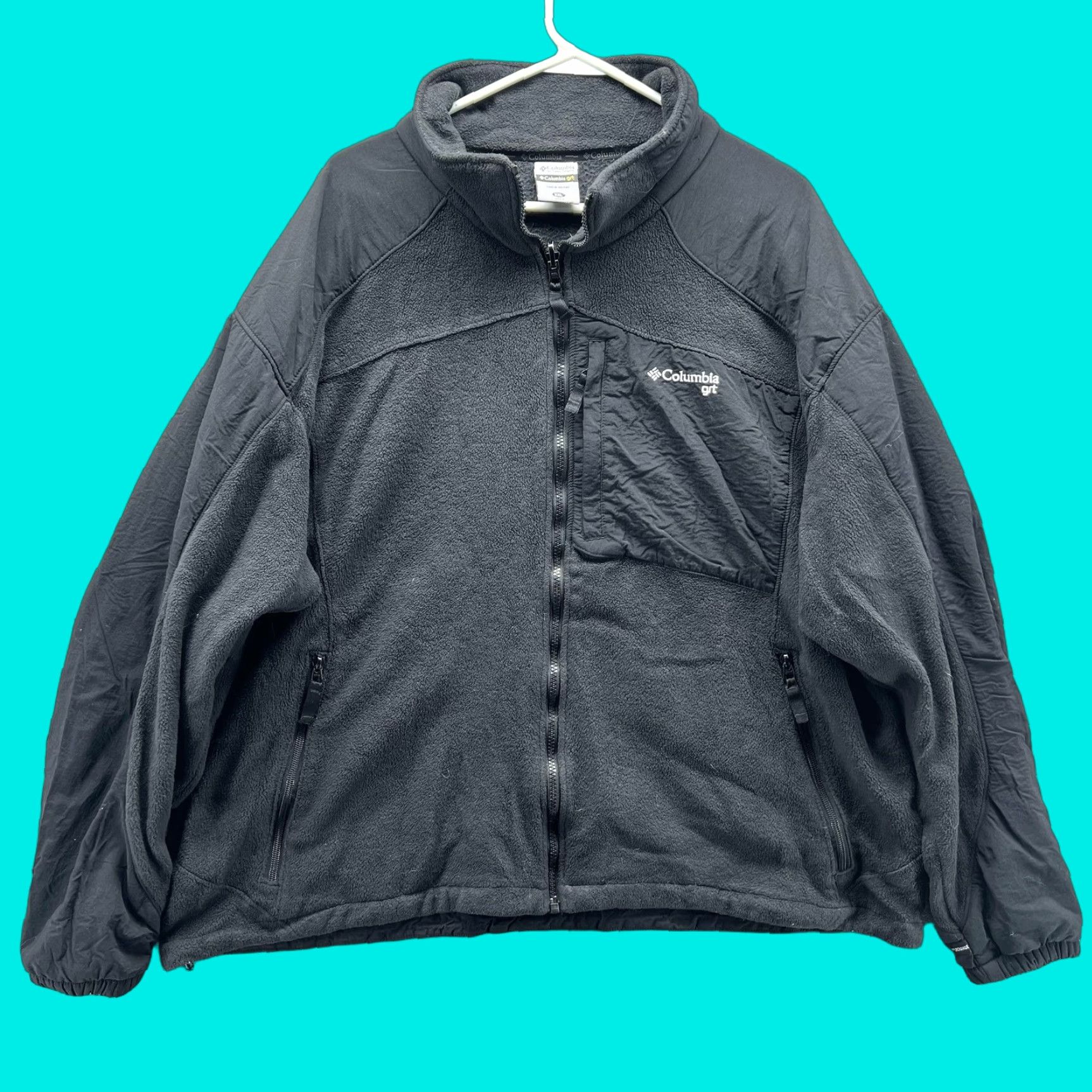 Vintage Columbia GRT Interchange Jacket Mens 2XL Black Fleece Full Zip Outdoor Hiking Jacket Size US XXL / EU 58 / 5 - 1 Thumbnail