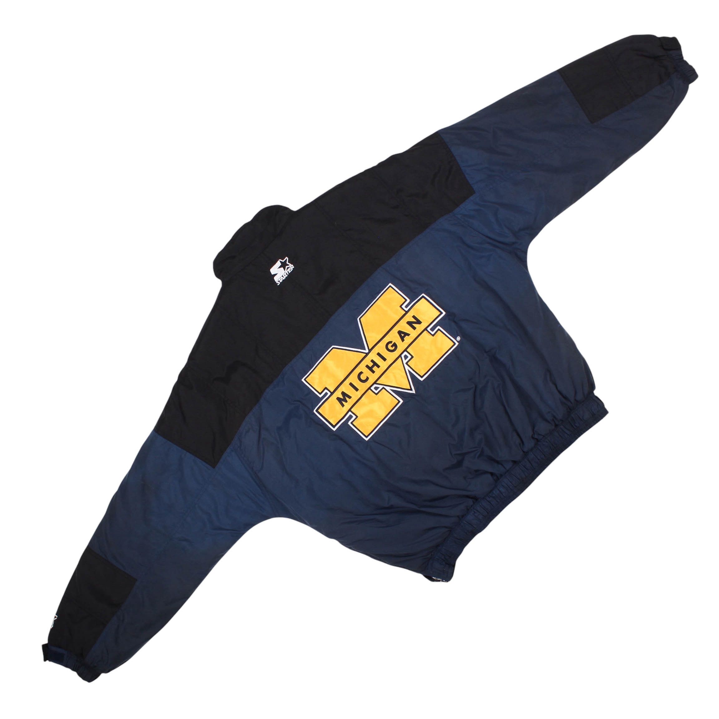 Starter Vintage Michigan Wolverines Jacket Starter 90s NCAA Pullover Size US M / EU 48-50 / 2 - 4 Thumbnail