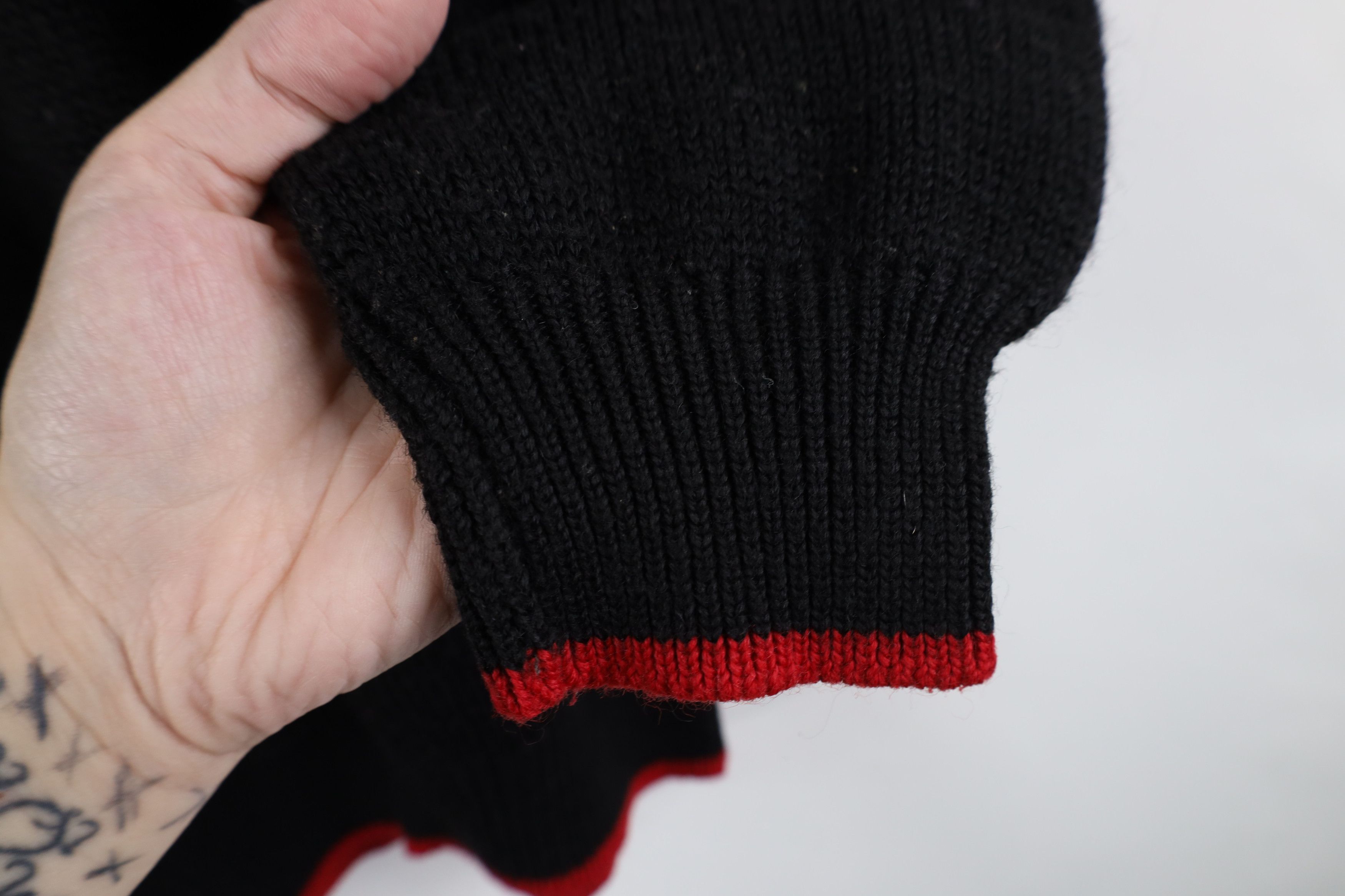 Vintage Vintage 90s Streetwear Ribbed Knit Collared Pullover Sweater Size L / US 10 / IT 46 - 8 Thumbnail