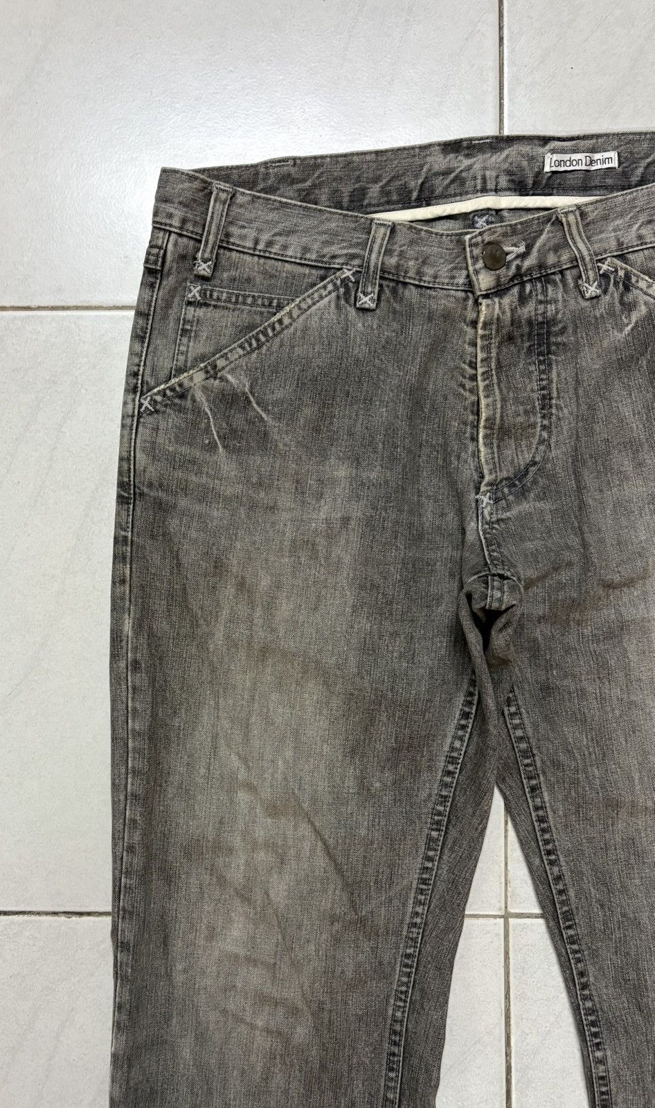 Japanese Brand Japanese London Denim Streetwear Straight Cut Jeans Size US 33 - 5 Thumbnail