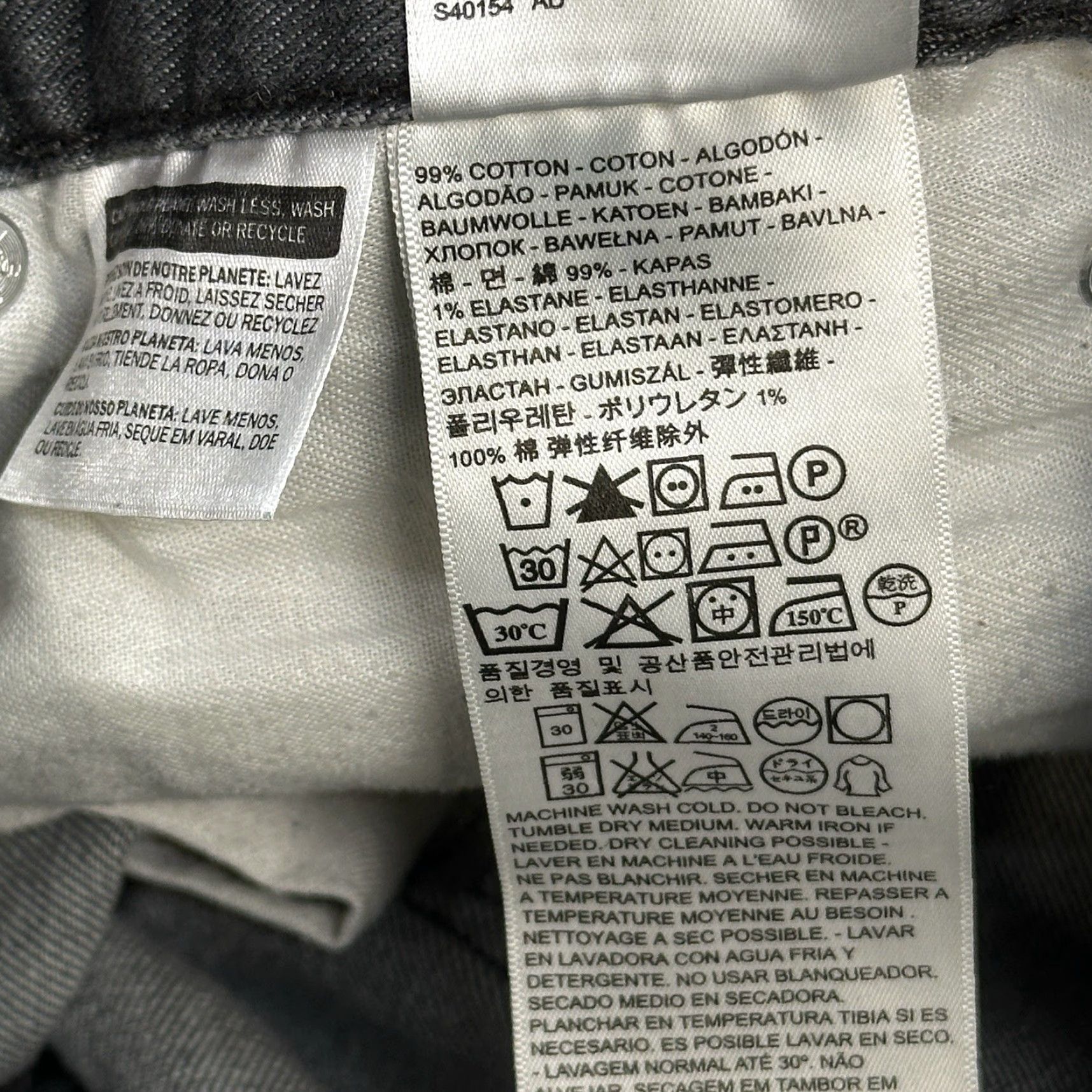 Levi's Levi's 514 Jeans Mens 32x28 Charcoal Wash Denim Straight Fit Stretch Casual Jeans Size US 32 / EU 48 - 7 Thumbnail