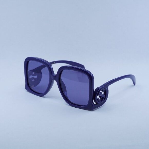 Gucci 🕶️ New Gucci GG1326S 006 Sunglasses - Violet Frame Size ONE SIZE - 1 Thumbnail