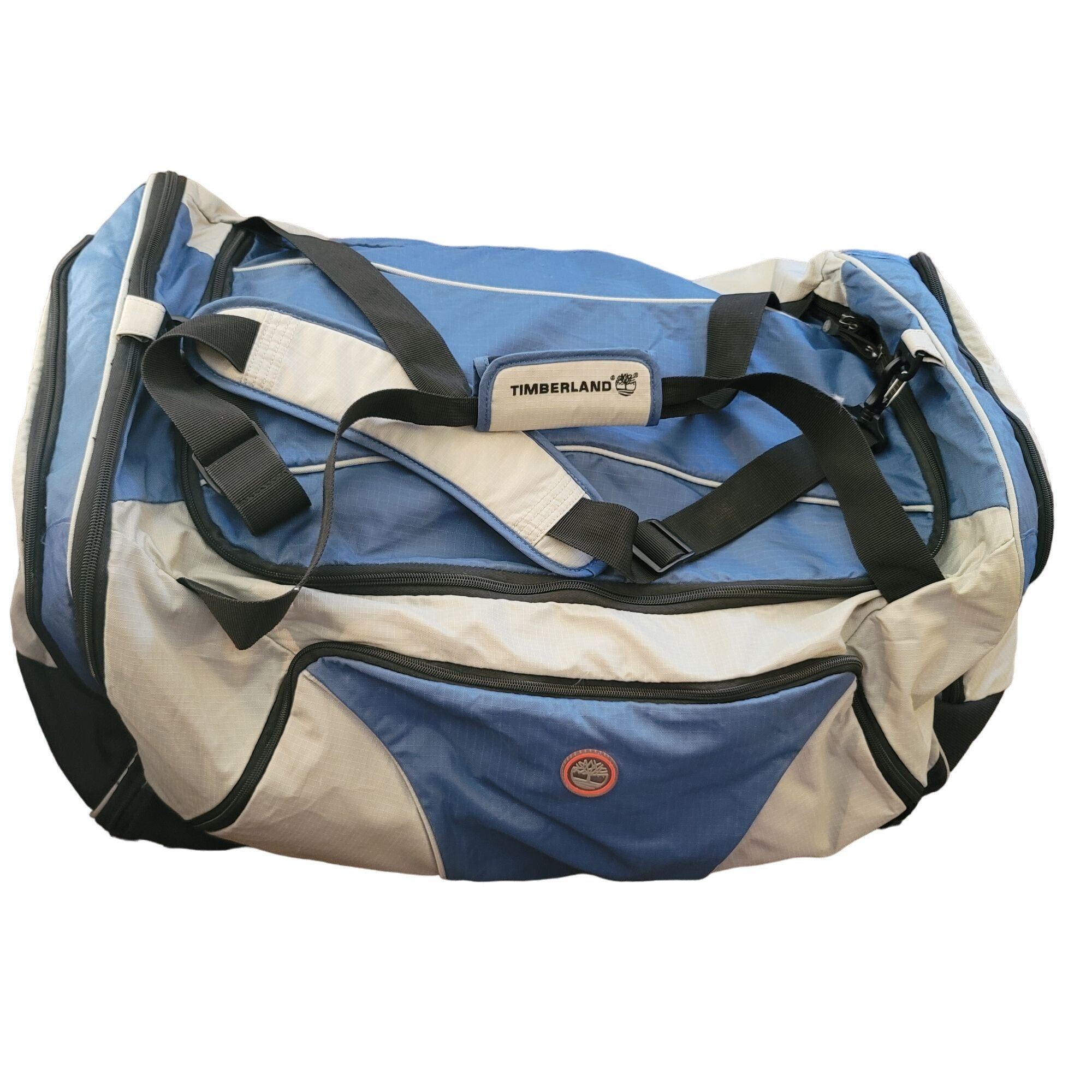 Timberland Timberland Large Blue & Grey Duffel Bag With Multiple Compar Size ONE SIZE - 6 Thumbnail