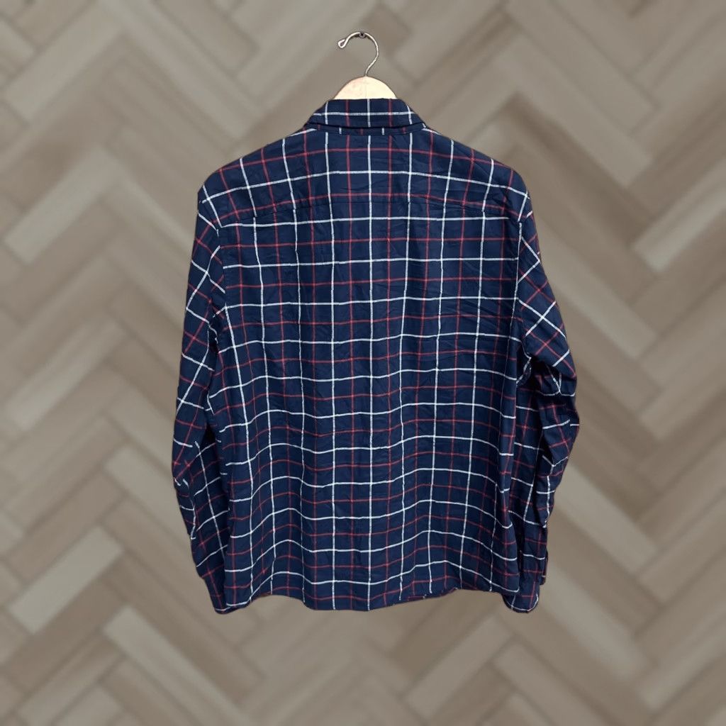 Banana Republic Banana Republic Mens Blue Plaid Button-Up Long Sleeve Luxe Flannel Size L Size US L / EU 52-54 / 3 - 1 Thumbnail
