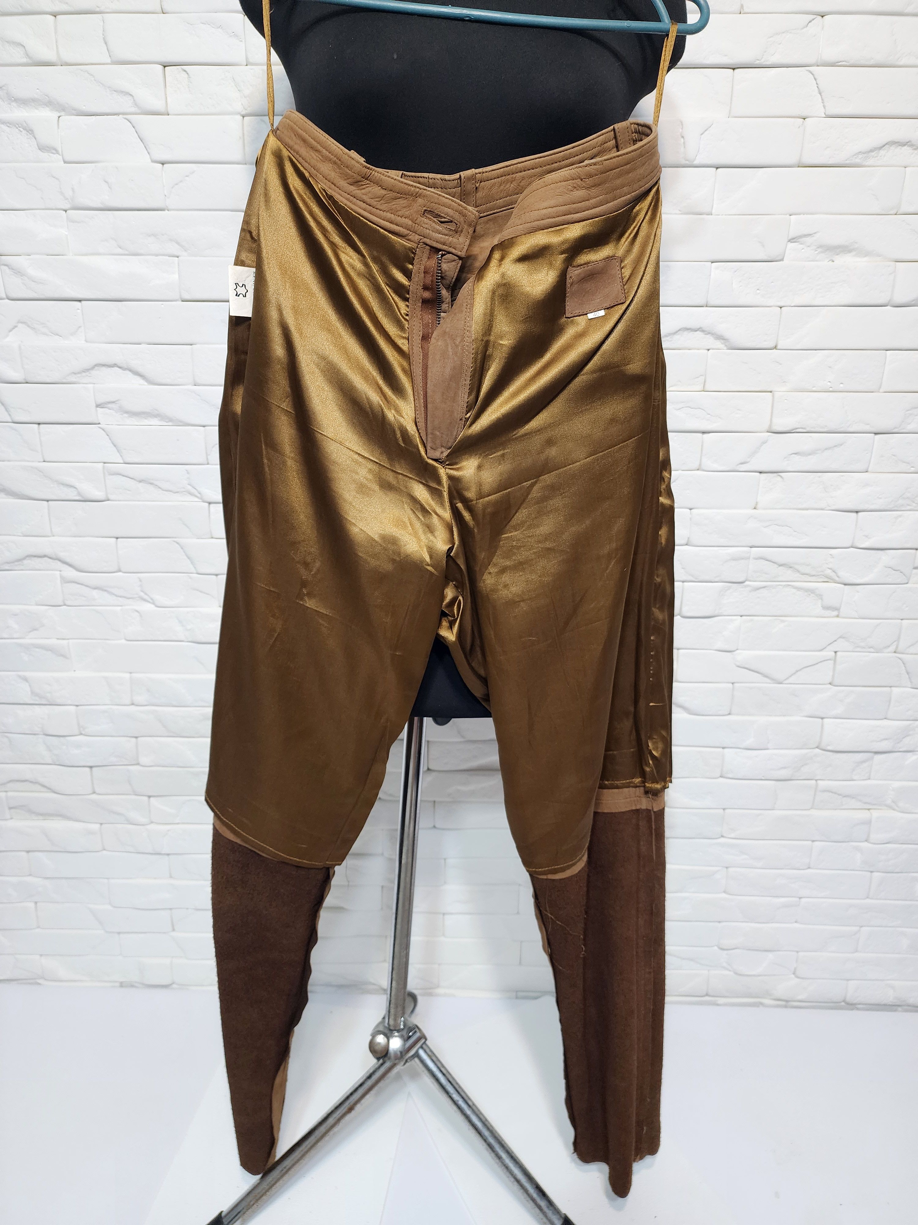 Genuine Leather Brown Men's Nubuck Leather Pants Size US 31 - 8 Thumbnail