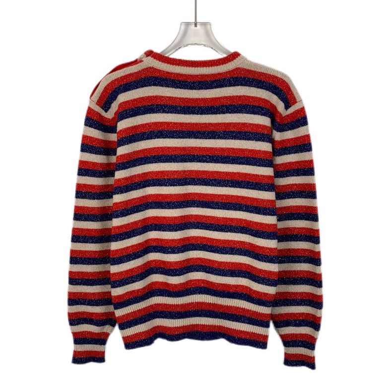 Gucci Gucci Color-blocked rabbit embroidered wool striped sweater Size US XS / EU 42 / 0 - 2 Thumbnail