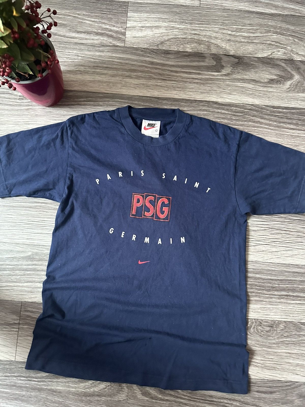 Nike Nike Paris Saint Germain 1999-2000 Big Logo Blue T shirt y2k Size US S / EU 44-46 / 1 - 2 Thumbnail
