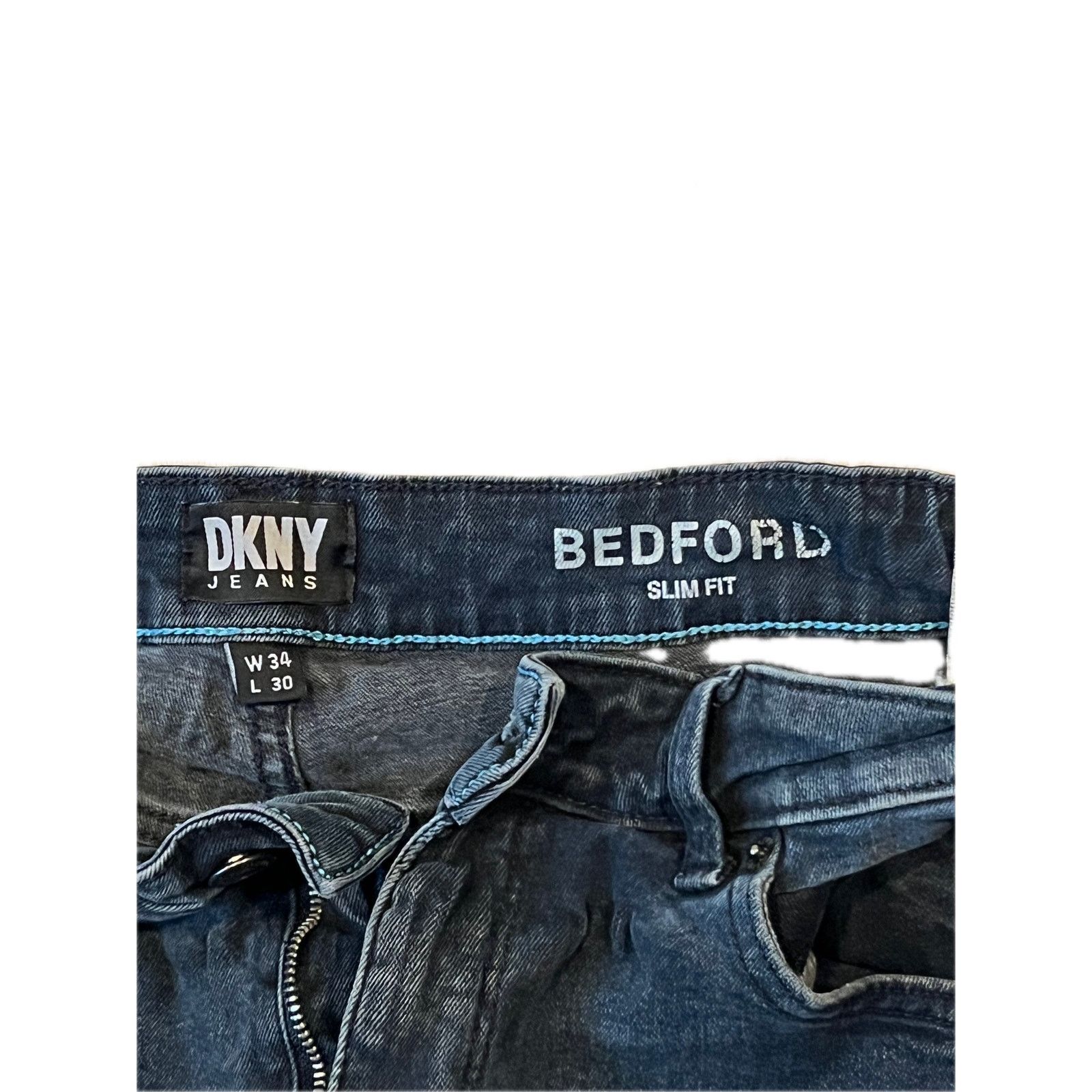 DKNY DKNY Bedford Slim Fit Jeans Blue Mens 34x30 Size US 34 / EU 50 - 3 Thumbnail