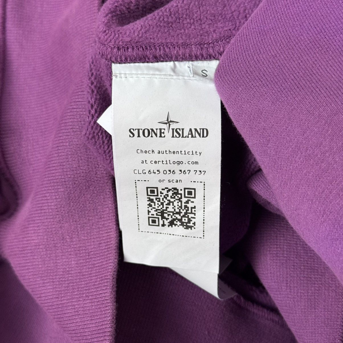 Stone Island Stone Island Men's Hoodie Long Sleeve Purple Size:S Size US S / EU 44-46 / 1 - 8 Thumbnail