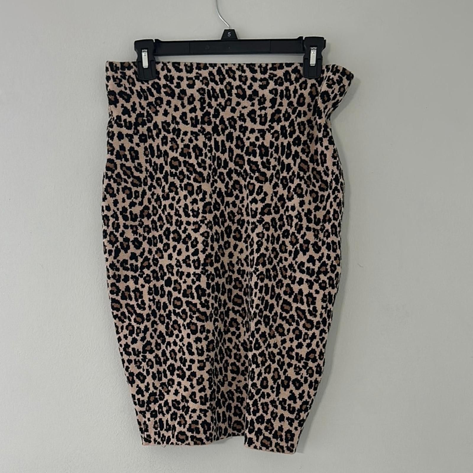 Designer Thalia Sodi Black and Tan Pencil Midi Skirt Cocktail Size 28" / US 6 / IT 42 - 2 Thumbnail