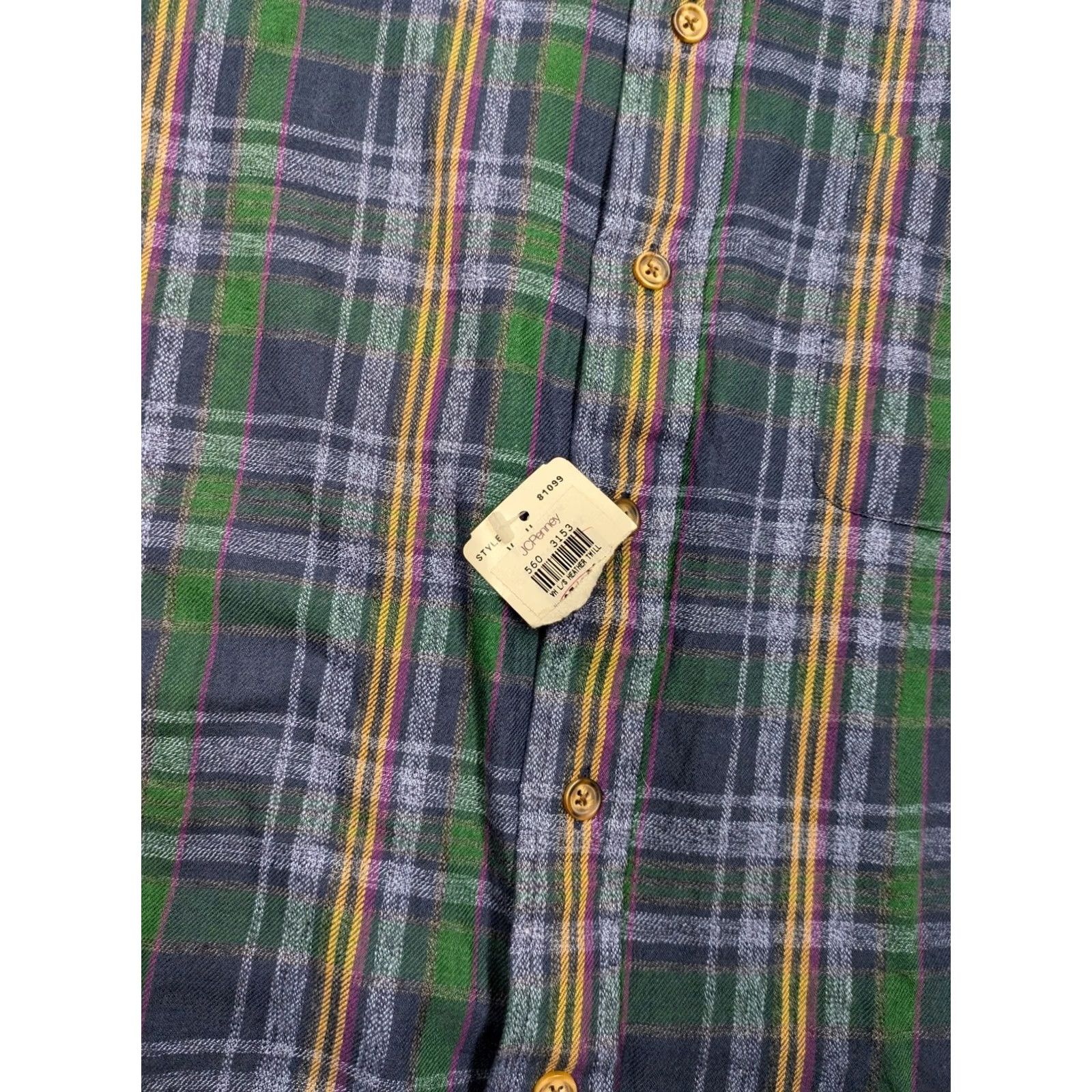 Van Heusen VINTAGE Van Heusen Shirt Mens Medium Blue Button Cotton Denim 80s 90 Classic NWT Size US M / EU 48-50 / 2 - 2 Thumbnail