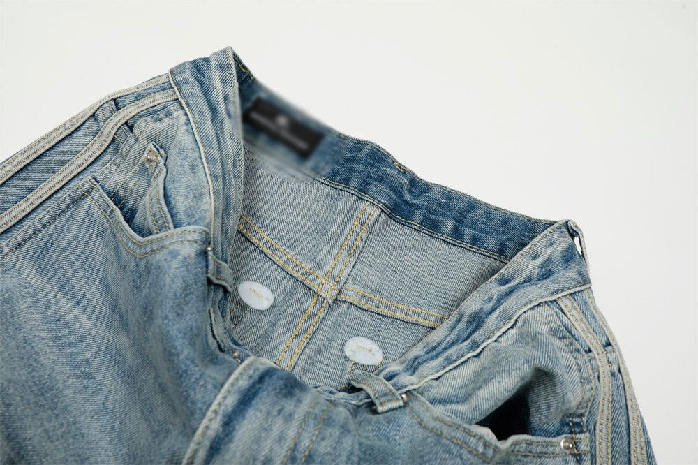 Jean American retro men's washed distressed jeans Size US 32 / EU 48 - 4 Thumbnail